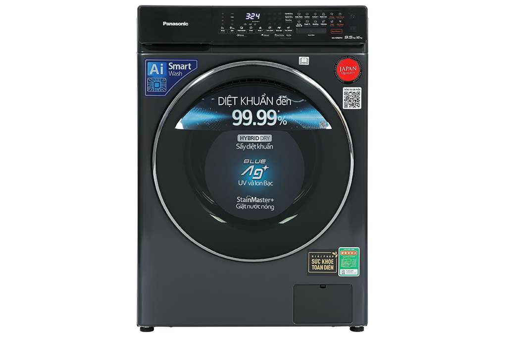 Máy giặt sấy Panasonic Inverter giặt 9.5kg - sấy 6kg NA-S956FR1BV